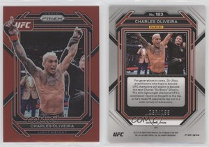2023 Panini Prizm UFC Red Prizm /199 Charles Oliveira #183