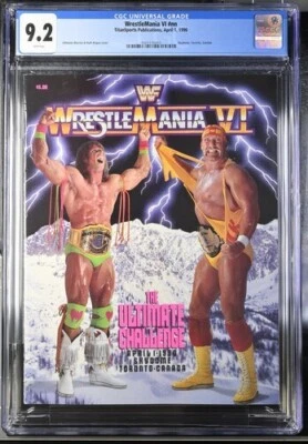 Wrestlemania VI 4/1/1990 Arena Edition Program CGC 9.2 POP 3 w/ 3 Higher - Image 1 of 2