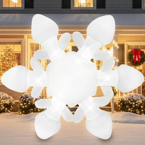 5.2FT Christmas Inflatables Giant Snowflake Outdoor Decorations Giant Snowfla... - Bild 1 von 6