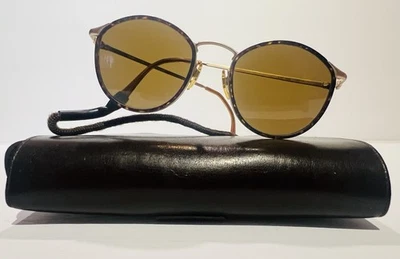 Vintage Giorgio Armani Tortoise Sunglasses 638-898-135 w/ Case - Image 1 of 4