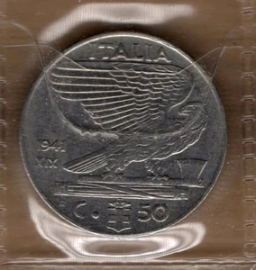 A578: Moneta Coin Regno d'Italia - Vittorio E III: 50 Cent Impero 1941 XIX - Picture 1 of 1