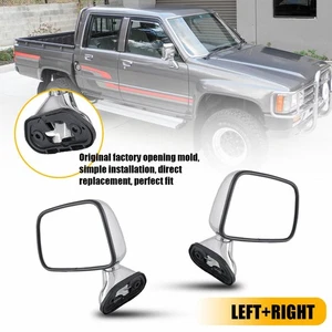 2Pack Chrome Manual Door Rearview Mirror For Toyota Hilux 88-05 RN85 RN147 RN150 - Picture 1 of 10