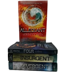 Divergent Series 1-4 Complete Paperback Set Divergent, Insurgent, Allegiant Four - Picture 1 of 10