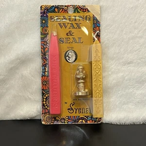 Vintage VIRGO Sealing Wax & Seal 24K Gold Electroplated Stamp Extra Wax SYGNET - Picture 1 of 14