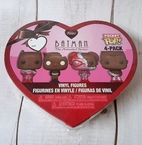 DC Funko Pocket Pop Batman Valentine's Day 4-Pack Vinyl Figure Set Candy Box - Picture 1 of 12