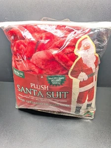 Costume peluche Babbo Natale XXL adulto più costume 8 pezzi include copri stivali barba - Foto 1 di 4