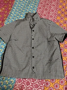 lafayette 148 striped shirt Sz L - Picture 1 of 6