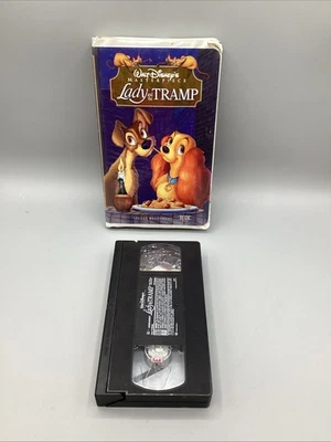 Disney’s Lady and the Tramp VHS Tape VINTAGE VCR Retro Clamshell Case MCM - Image 1 of 2