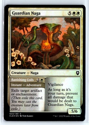 FOIL Guardian Naga Banishing Coils Baldur's Gate – MTG Magic the Gathering Card - Image 1 of 4
