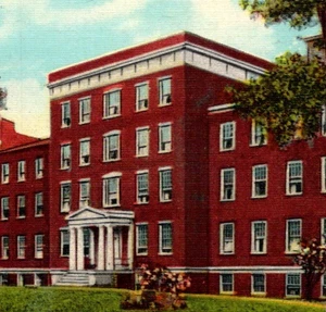 Vintage Postkarte WB Earlham Hall Frauenwohnheim Earlham College Richmond IN - Bild 1 von 3