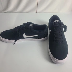 Nike Charge Canvas SB Black Size 11.5 CD6279002 Black/White Shoes Men - Picture 1 of 9