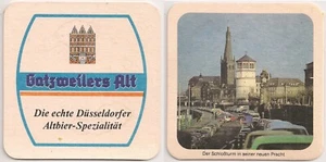 Gatzweilers Alt, Düsseldorf - alter Bierdeckel "Der Schloßturm ..neue Pracht" - Bild 1 von 1