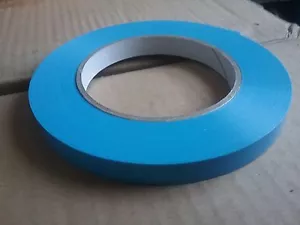 Nastro sottile 12 mm x 50 m blu elastico flessibile impermeabile - Foto 1 di 2