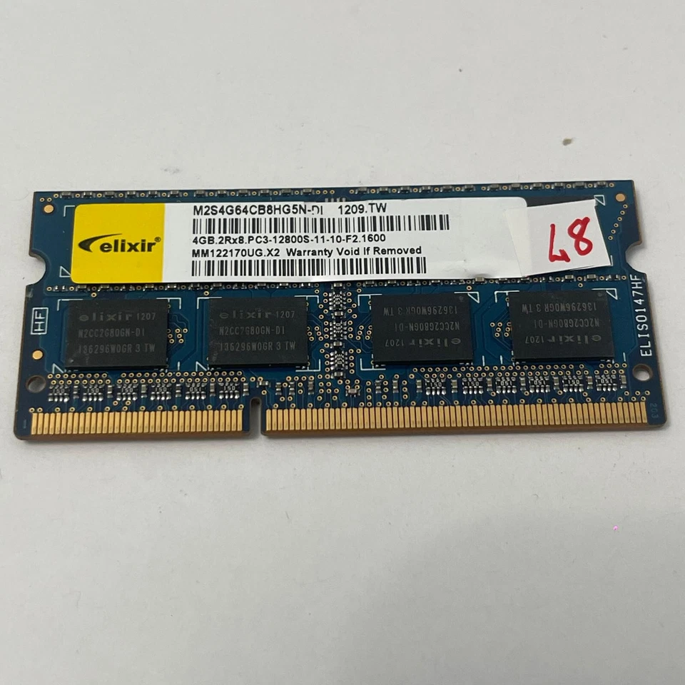ELIXIR 4GB 204-pin SODIMM PC3-12800S Laptop Ram M2S4G64CB8HG5N-DI - image 1 of 1