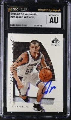Jason Williams Auto CGC JSA 1999-00 SP Authentic #69 White Chocolate Kings - Image 1 of 2