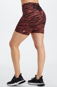 Fabletics Boost PowerHold High-Waisted 6'' Short- Size M MEDIUM - Mahogany Zebra - Picture 1 of 5