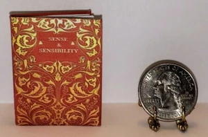 1:6 SCALE MINIATURE BOOK SENSE AND SENSIBILITY ILLUSTRATED JANE AUSTEN PLAYSCALE - Picture 1 of 6