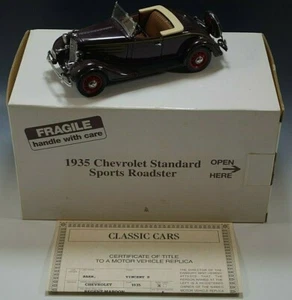 DANBURY MINT 1935 CHEVROLET STANDART SPORTS ROADS 1:24 SCALE DIE CAST MIB COA - Picture 1 of 10