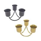 Simple Pillar Candle Holder Metal Candle Stands Candelabra 3 Arms Candlestick