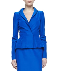 Oscar de la Renta Blue Jacket - Picture 1 of 5