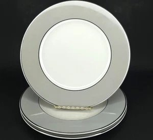 C1960s LOT 3 Syracuse Debutante Gray Platinum 8" Salad Plate Replacement Set - Picture 1 of 7