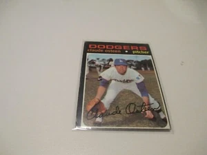 Tarjeta de béisbol vintage 1971 Topps Claude Osteen Los Angeles Dodgers "Star" - Imagen 1 de 2