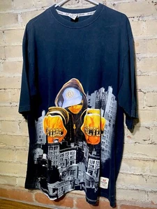 Camiseta DE COLECCIÓN Ecko Unltd Para Hombre Talla X Grande Negra Real Factual Gansta Gráfico - Imagen 1 de 5