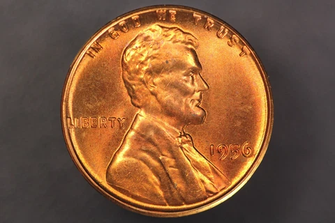 1956 LINCOLN CENT FRESH FROM AN ORIGINAL COLLECTION-SUPER GEM Toned-LOT AA-5730 Cover