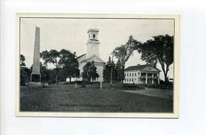 Postal antigua de la masa de Halifax MA, plaza de la ciudad, monumento, campanario de la iglesia faltante - Imagen 1 de 2