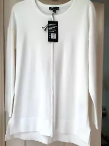 Neu mit Etikett $ 89 metrisch New York weißer Pullover Langarm Pulli Tunika Medium - Bild 1 von 4