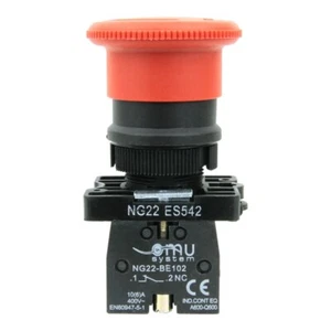 XBS Not Aus Schalter Taster Notschalter für 600V und 10A mit in rotem Knopf - Bild 1 von 3