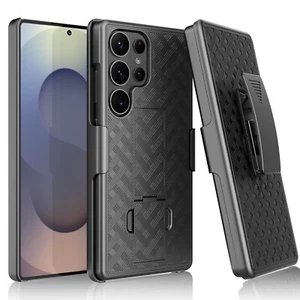 For Samsung Galaxy S25 Ultra S24 Plus S23 FE Phone Case Belt Clip Holster Cover - Photo 1 sur 10