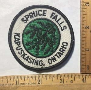 Vintage Kap River Spruce Falls Kapuskasing Ontario Kanada Aufnäher Reise Souvenir - Bild 1 von 2
