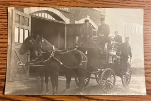 Canada Ottawa Ontario Early Vintage RPPC Fire Department Hose No 8 Postcard - Picture 1 of 5