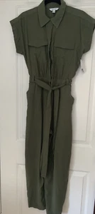 Nine West Jumpsuit Womens Size Medium Infantry Olive Green New with tags - Picture 1 of 19