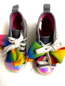 JOJO Siwa Niñas Brillantes Alta Tenis Zapatos Arco Iris Talla 9 Niño Pequeño - Imagen 1 de 4