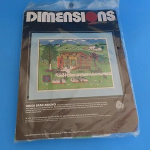 Dimensions Crewel “Amish Barn Raising” Kit New/Sealed - Picture 1 of 3