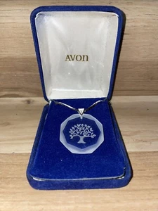 Colgante Conmemorativo Árbol de la Vida Cristal Plomo Genuino Avon Vintage 1981 - Imagen 1 de 4