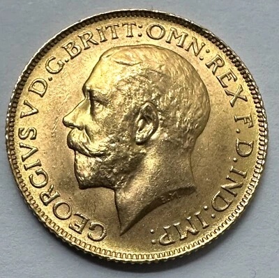 Moneda de oro 1 rey soberano Jorge V Reino Unido Gran Bretaña 1925 Foto 1 de 4