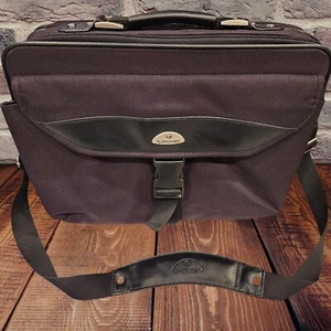 SAMSONITE Black Canvas Laptop Computer Briefcase Bag w/ Shoulder Strap - 16" - Picture 1 of 9