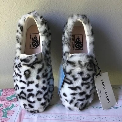 *Rare*Samples***Vans Sandy Liang Classic Slip-On  'Fuxxy Leopard' Size 5.5/7 - Image 1 of 4