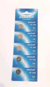 Eunicell Cr1220 3V Lithium Battery - Pack of 5 - Picture 1 of 1