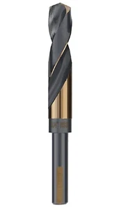 3/4 pulgadas x 6"" HSS broca de taladro plateada y Deming 1/2"" vástago reducido dorado/negro - Imagen 1 de 9