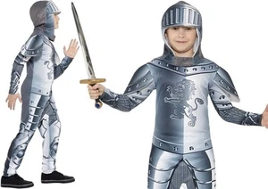 Childs Armoured Knight Fancy Dress Costume Kids Childrens Outfit by Smiffys - Picture 1 of 3