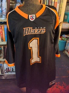 Utah Blaze AFL Jersey Men's XL Arena Football League Black Mesh Short Sleeve - Picture 1 of 8