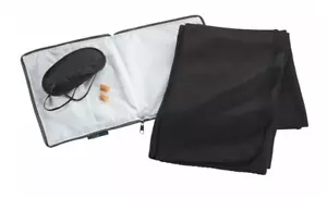 Lewis N. Clark BeWell Ultimate Comfort Set - Black Travel Pillows & Blanket NEW - Picture 1 of 3