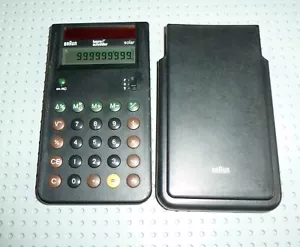alt: BRAUN solar 4777 ETS 77 Taschenrechner mit Schuber & Werbeaufdruck - ok un - Bild 1 von 2