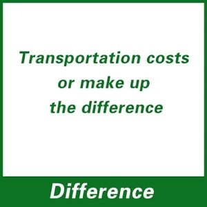 Rabattpreis oder Transportkosten oder machen Sie den Kostenunterschied aus