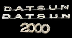 3 OEM Datsun 2000 Chrome Emblems 62800-25500 Roadster Circa 1969 Nissan - Picture 1 of 9