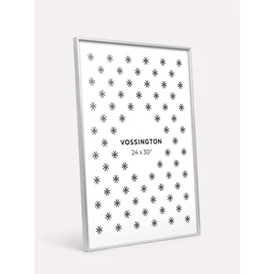 24" x 30" Large Poster Frame Silver Hangs Lateral or Vertical by VOSSINGTON - Picture 1 of 7